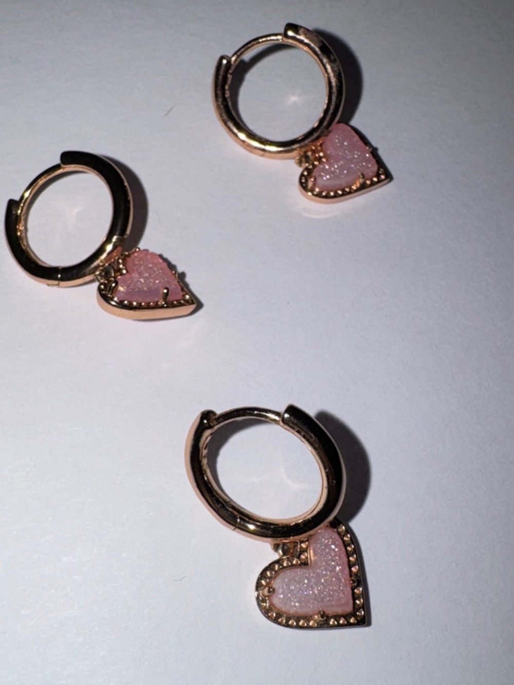Kendra Scott Pink Heart Charm Hoop Earrings - Women's Jewelry